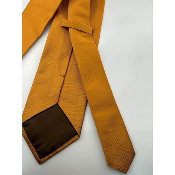 VTG ASSORTED LOT OF 3 - Bright Orange Silk Ties Made in Italy - Picture 4 of 11